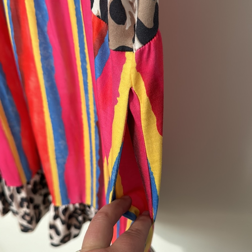 Southern Stitch XXL cheetah and colorful stripe with pockets - Picture 5 of 12